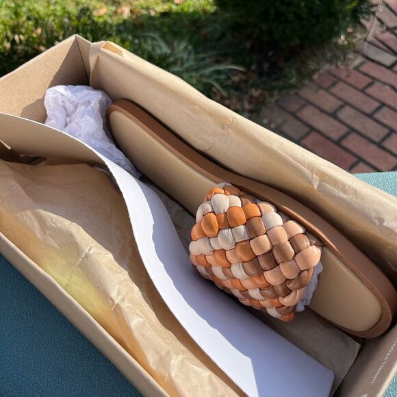 Madewell Suzi Slide Sandal in Multi Woven Leather NIB - Picture 6 of 9